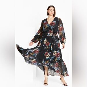 City Chic Xander Print Maxi Dress